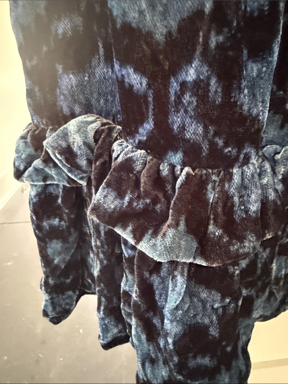 Figue 65Velvet Animal Print Mini Dress in Black & Blue Like New - Picture 5 of 5